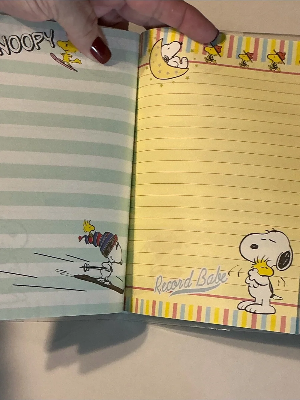 Snoopy Peanuts gang Vinyl cover A5 Notebook Journal 50 colorful pages